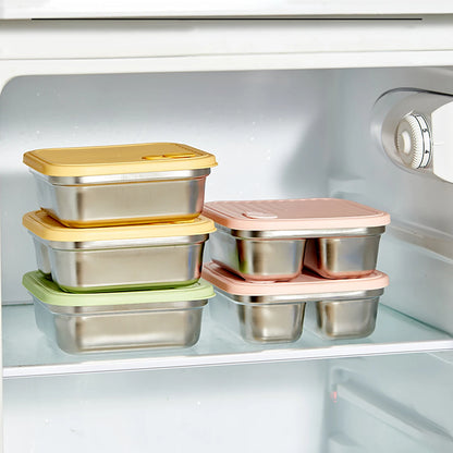 304 Stainless Steel Bento Box – Leak-Proof, Stackable & Portable Lunch Container for Students